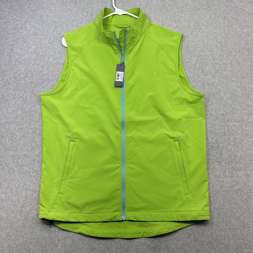 Peter Millar Crown Sport Performance Vest Mens Medium Green Golf Lightweight